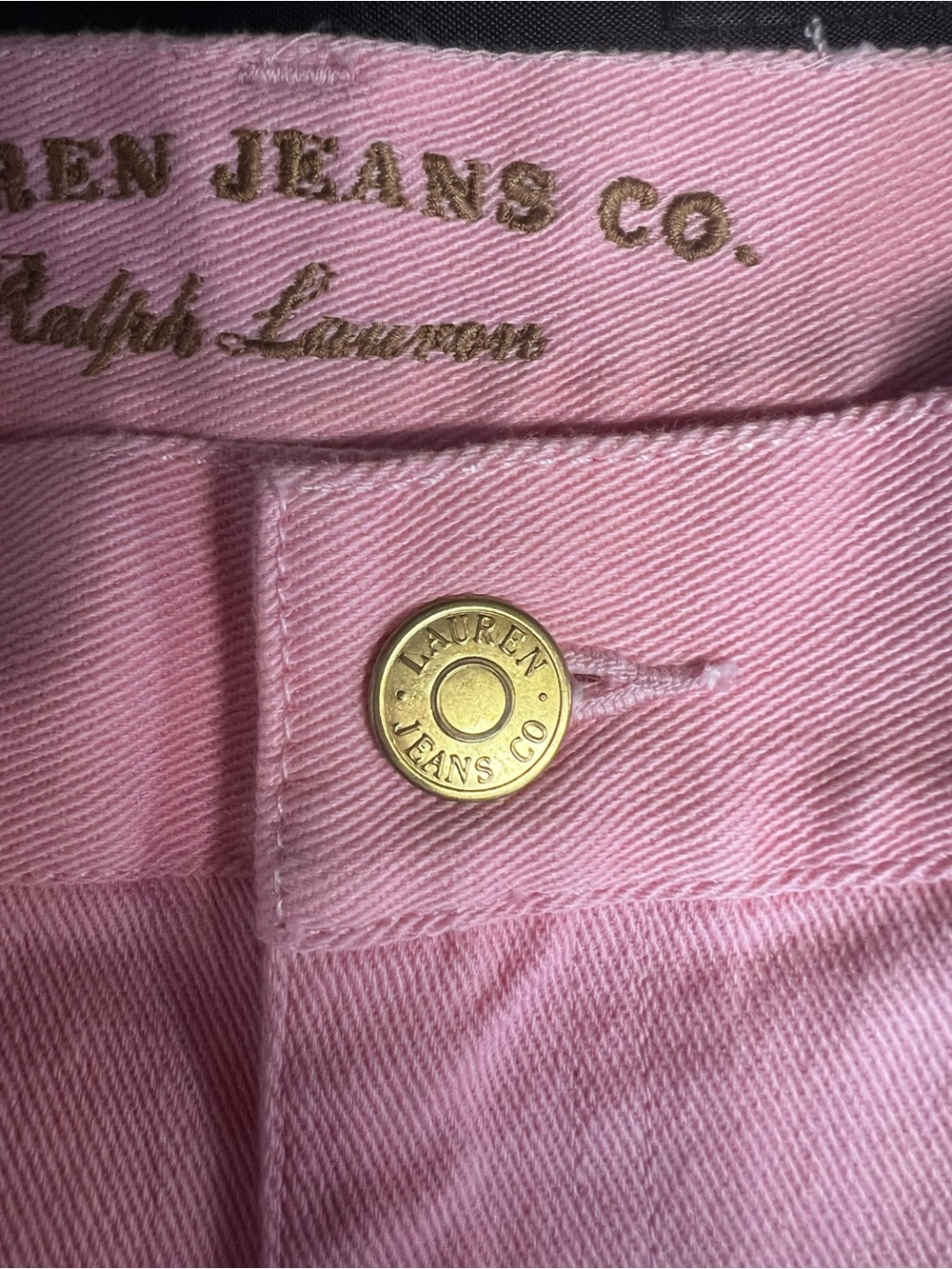 VTG Lauren Jeans Co Ralph Lauren Pink Denim Capri Pants Y2K Barbiecore size 8 - Picture 4 of 7